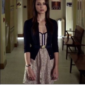 Pins and needles lace Strapless dress